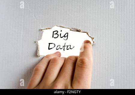 Texte big data concept isolated over white background Banque D'Images