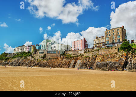 Août 2015, côte de Haverfordwest (Pays de Galles), HDR-technique Banque D'Images