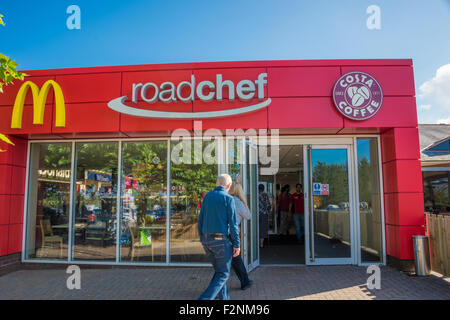 Le Taunton Deane Road chef service Station sur la M5 Southbound Banque D'Images