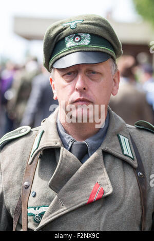 Un reenactor lors de la guerre des années 40 week-end sur la Great Central Railway Banque D'Images