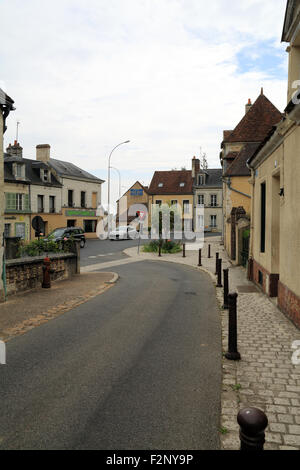 Rue du Mail, Mortagne au Perche, Orne, Basse Normandie, France Banque D'Images