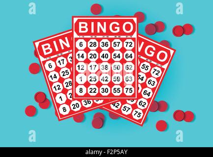 illustration of bingo card and ball Illustration de Vecteur
