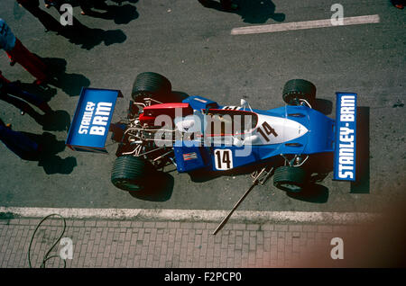 Bob Evans dans son BRM 1976 Stanley Banque D'Images