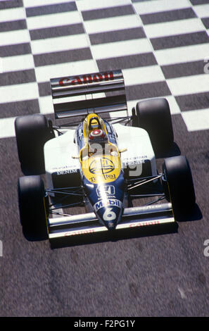 Nelson Piquet dans sa Williams Honda 1987 Banque D'Images