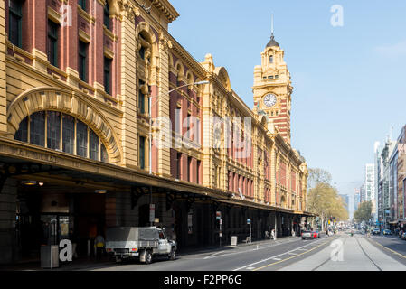 La gare de Flinders Street, Melbourne, Australie Banque D'Images