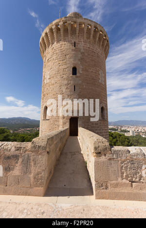 Château de Bellver, Mallorca - l'un des seuls châteaux circulaires dans le monde Banque D'Images