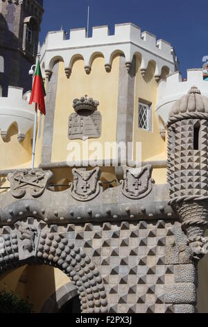 Sintra, Portugal - 25 octobre 2014 : porte d'entrée du palais national de pena à Sintra, Portugal Banque D'Images