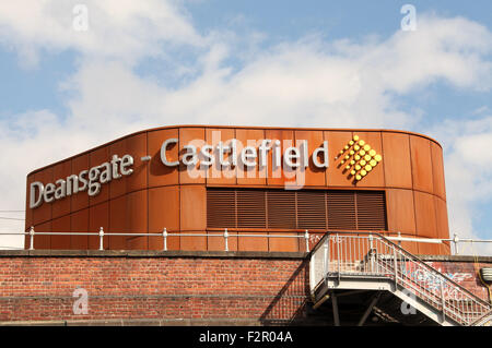 La station de métro de Deansgate-Castlefield à Manchester Banque D'Images