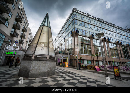 L'architecture moderne à Medborgarplatsen dans Södermalm, à Stockholm, Suède. Banque D'Images