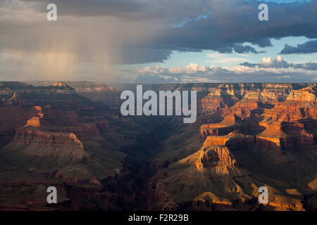 Une bourrasque d'été passe au-dessus de Grand Canyon National Park Banque D'Images