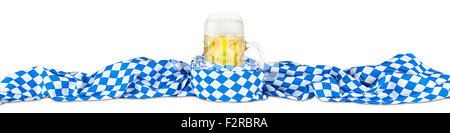 Oktoberfest beer mug en allemand drapeau bavarois Banque D'Images