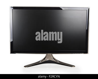 L'écran de l'ordinateur isolé sur fond blanc Banque D'Images