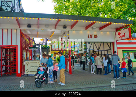 Entrée privée, Gröna Lund, le parc d'attractions, l'île de Djurgarden, Stockholm, Suède Banque D'Images