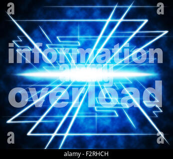 Surcharge de données sens accablés d'Info et d'octets Banque D'Images