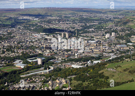 Vue aérienne de Halifax, West Yorkshire, Royaume-Uni Banque D'Images