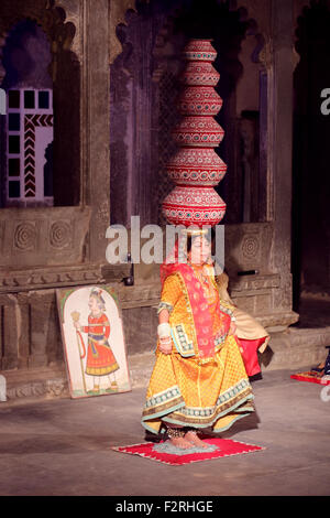 La Danse du Rajasthan Banque D'Images