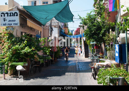 Une journée d'été dans la région de Kerem Hateimanim, Quartier Yéménite, Tel Aviv, Haifa, Israël Banque D'Images