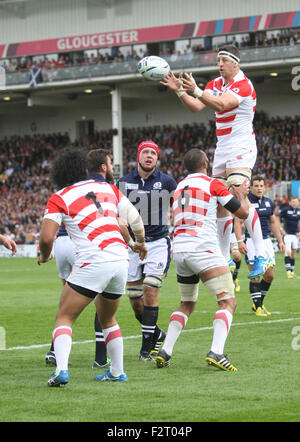 Gloucester, Royaume-Uni. 23 Septembre, 2015. Gloucester, Royaume-Uni. Sep 23, 2015. Fans d'arriver tôt pour le match à Kingsholm Gloucester Uk Banque D'Images