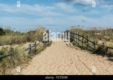 Sandbridge Beach chemin de sable Banque D'Images