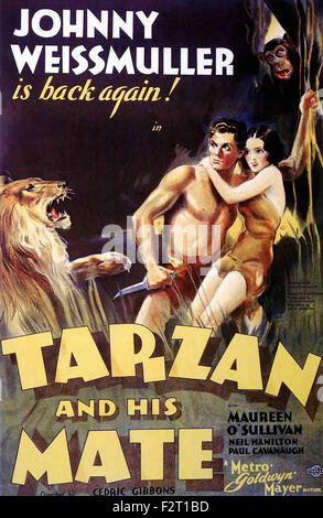 Tarzan et sa compagne - Film Poster Banque D'Images