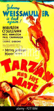 Tarzan et sa compagne - Film Poster Banque D'Images