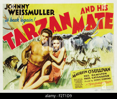 Tarzan et sa compagne - Film Poster Banque D'Images