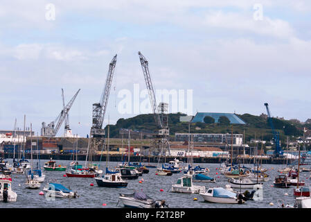 Les quais de Falmouth Cornwall England UK Banque D'Images