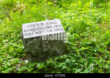 Cimetière le long Gilman-Hall Notch Road en sandwich Sandwich, New Hampshire, USA. Banque D'Images