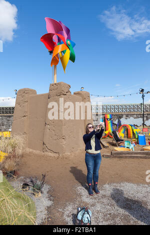 Dismaland : Parc pensivement. Weston-super-Mare. Banque D'Images