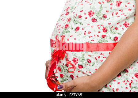 1 Adulte Femme enceinte cadeau surprise Banque D'Images