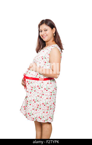 1 adultes indiens Femme enceinte Prévision Banque D'Images