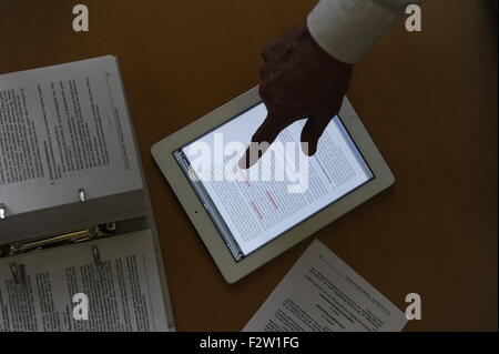 Je tampon avec application mobile pour les avocats (amendement) Banque D'Images