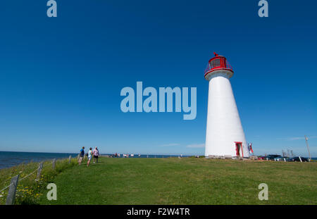 L'Île du Prince Édouard, Canada plus ancien phare à l'Î Î appelé phare de Point Prim Point Prim 1895 Banque D'Images