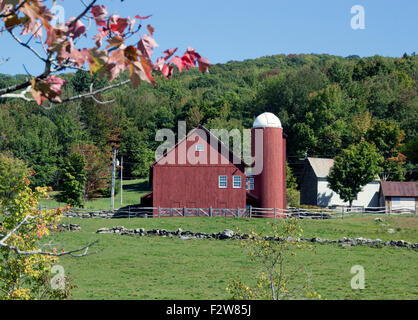 Scène de ferme Vermont USA US Nord Banque D'Images