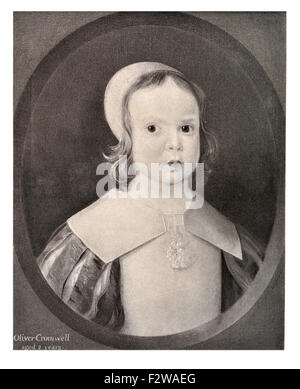 Oliver Cromwell deux 2 ans enfant bébé enfant leader politique militaire anglais Lord Protecteur d'Angleterre Ecosse Irlande puritan Commonwealth guerre civile Banque D'Images