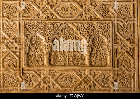 Sculptures en pierre de l'Alhambra Banque D'Images