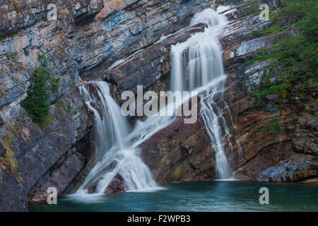 Cameron Falls à Waterton Lakes National Park, Alberta, Canada Banque D'Images