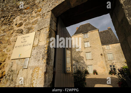 Château et Musée Balzac sache, Indre et Loire, Touraine, France Banque D'Images