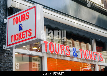 Tours et Ticket Shop, Amsterdam Banque D'Images