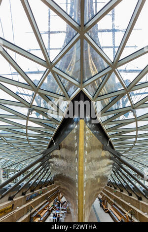 La coque du Cutty Sark, Greenwich, London, England, UK Banque D'Images