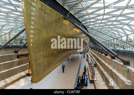 La coque du Cutty Sark, Greenwich, London, England, UK Banque D'Images