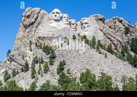 Une vue sur le Mont Rushmore National Memorial, dans le Dakota du Sud. Banque D'Images