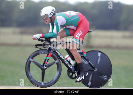 Richmond, Virginia, USA. Sep 23, 2015. Cyclisme Championnat du monde élite Mens, essais de temps. Basil Kiryienka de Bulgarie © Plus Sport Action/Alamy Live News Banque D'Images