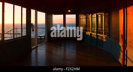 Voir l'intérieur d'un complexe hôtelier sur un quai, la jetée de Santa Monica, Santa Monica, Los Angeles County, Californie, USA Banque D'Images