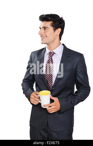 1 Indian Business man Drinking Tea Banque D'Images