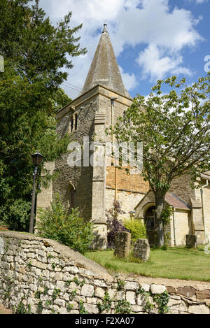 St James Church, église Fin, Syresham, Northamptonshire, Angleterre, Royaume-Uni Banque D'Images