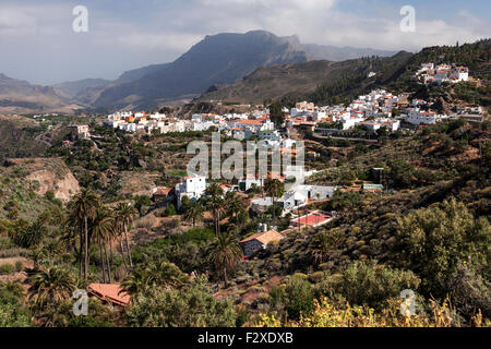 Vue sur San Bartolome de Tirajana, Gran Canaria, Îles Canaries, Espagne Banque D'Images