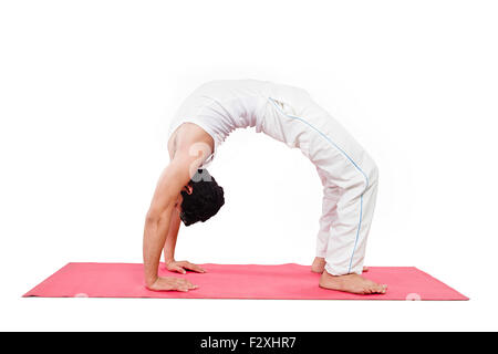 1 adultes Yoga indien homme Stretching Banque D'Images