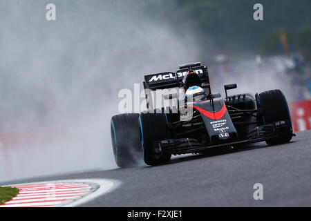 Suzuka, au Japon. 25 Septembre, 2015. Fernando ALONSO F1 : Grand Prix du Japon à Suzuka Circuit dans Suzuka, Japon . Credit : Sho Tamura/AFLO SPORT/Alamy Live News Banque D'Images