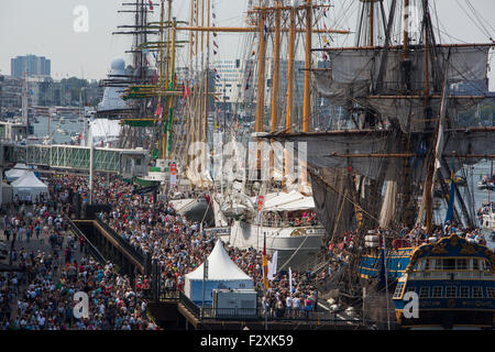 Bateau à voile historique Gotheborg Amsterdam 2015 Banque D'Images